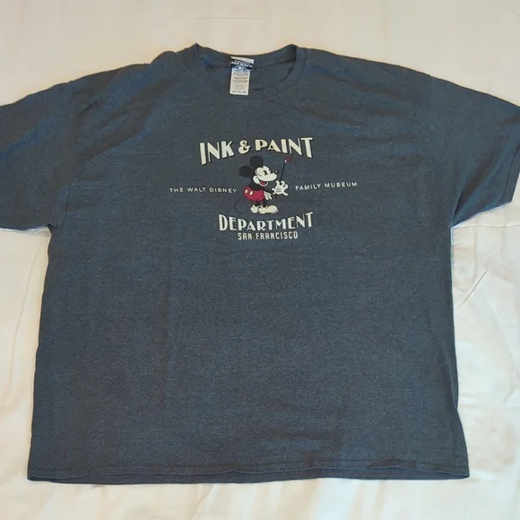 Disney Gray Mickey Mouse Short Sleeve Tee - Picture 1 of 6